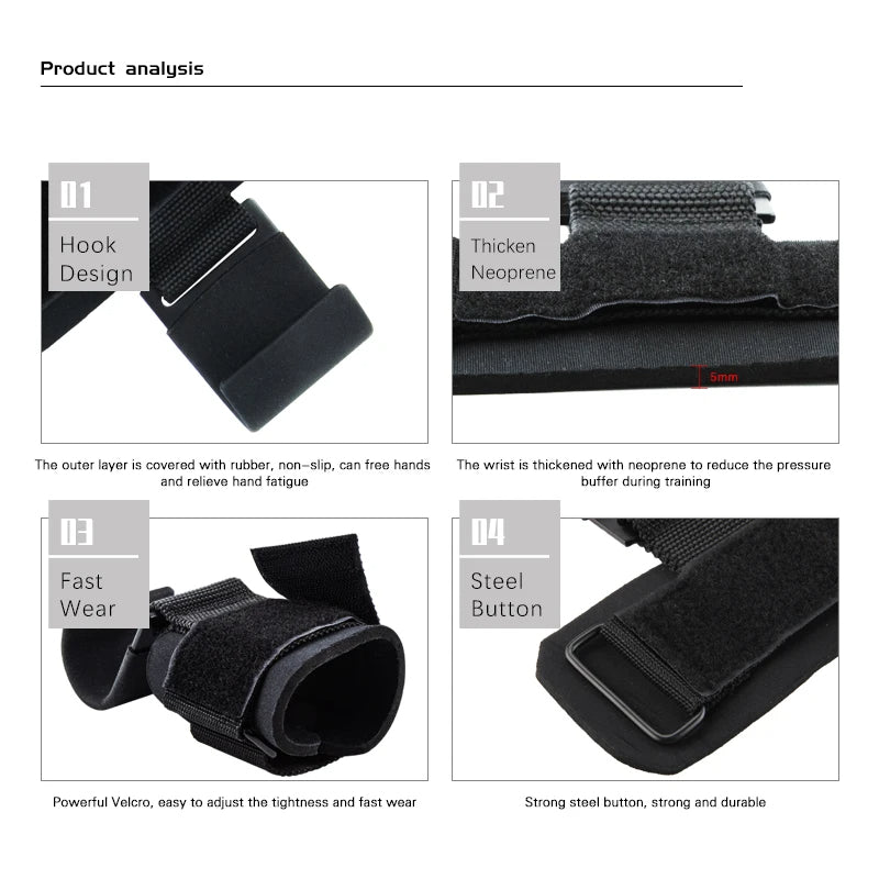AtlasFitX Heavy Duty Lifting Hooks